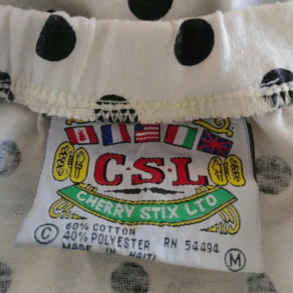 ❌sold❌ Cherry Stix Ltd Polka Dot Peasant Crop Top - Picture 4 of 5